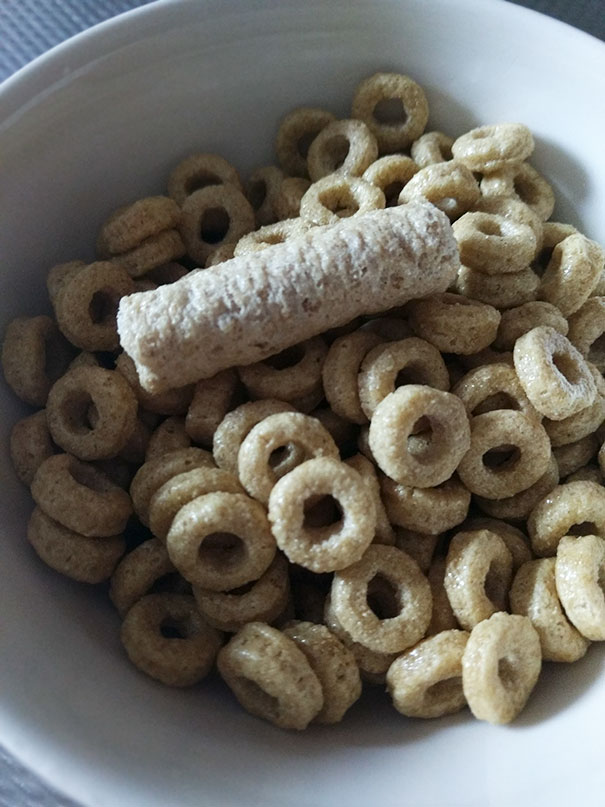 There Was An Extra Long Piece Of Cheerio In My Bowl This Morning