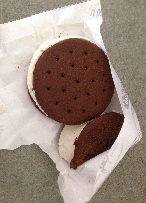 This Ice-Cream Sandwich Came With An Extra Half