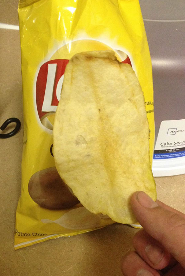 A Very Large Potato Chip, Which I Found In My Bag Of Potato Chips