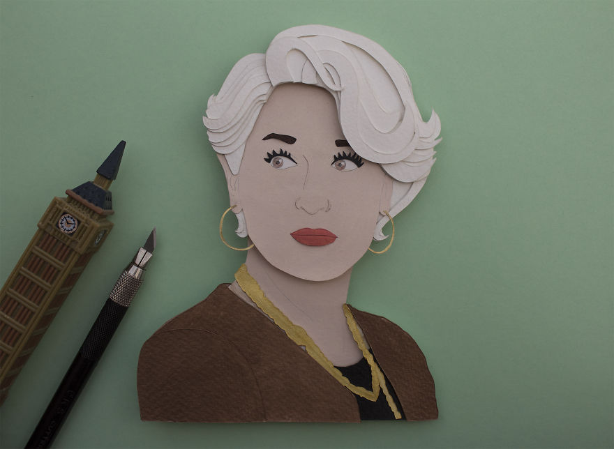 We Created Paper Cut Portrait Of Some Famous Personalities From History And Cinema