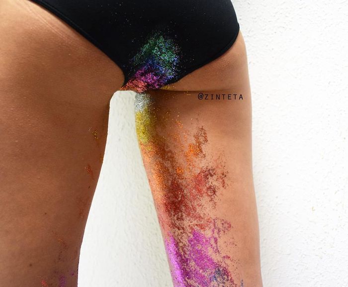 Artist Turns Stretch Marks And Other Body "Flaws" Into Stunning Art, But Not Everyone Finds It Beautiful