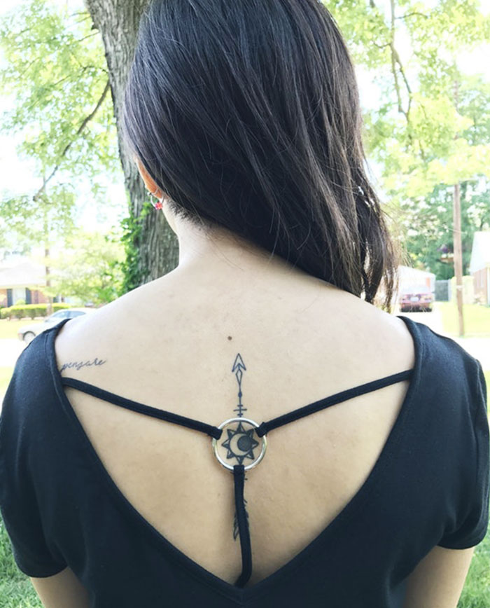 The Way My Girlfriend's Shirt Lines Up With Her Tattoo