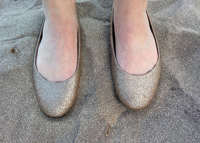My Sparkly Shoes Blend In With The Sand
