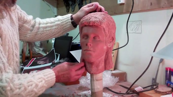 Me Sculpting A Full-Size Bowie Head Out Chavant Clay From Start To Finish