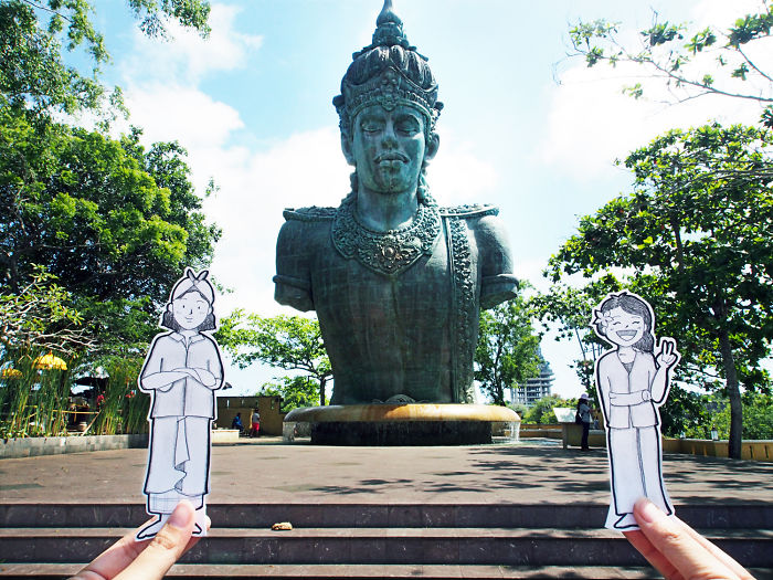 A Picture With Vishnu At Garuda Wisnu Kencana, A Cultural Park In Bali