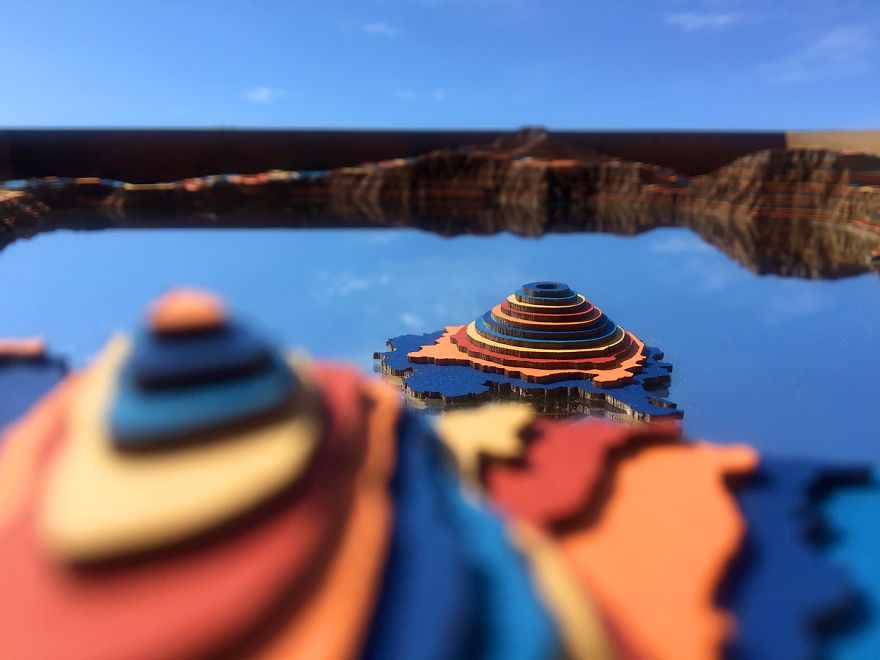 I Made This Crater Lake Sculpture With A Mirror Inside