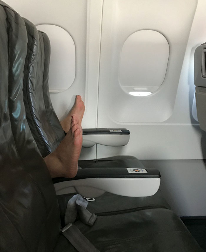 Woman Posts Photo Of Absolute Worst Passenger To Be Seated Next To, And It Goes Viral