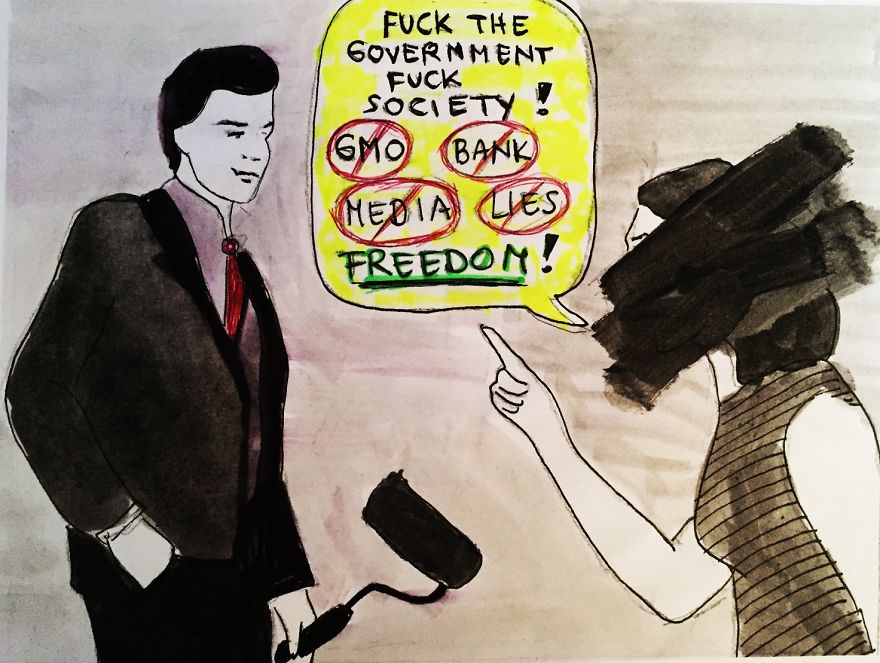 Artist Creates Disturbing Illustrations About Modern Society And Lies We Hear Everyday. They Openly Criticize The Modern Life, Society, Politics, Education, Food Industry, Big Corporations, Mass Media… Artist Creates Disturbing Illustrations About Modern Society And Lies We Hear Everyday. They Openly Criticize The Modern Life, Society, Politics, Education, Food Industry, Big Corporations, Mass Media…