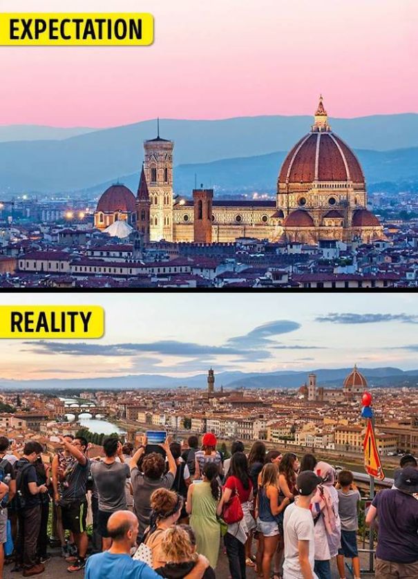 15 Photos Showing The Expectation X Reality When Traveling