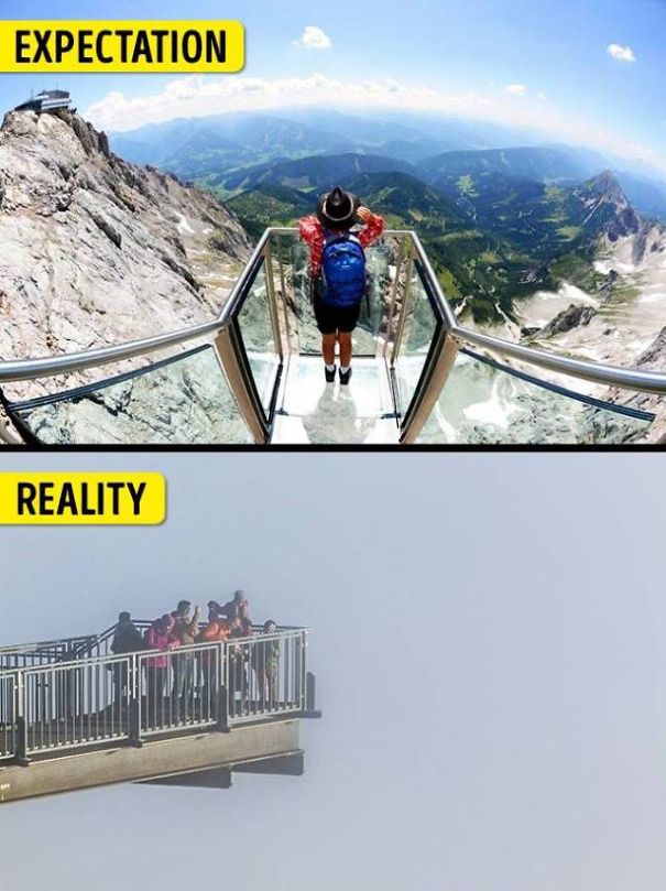 15 Photos Showing The Expectation X Reality When Traveling
