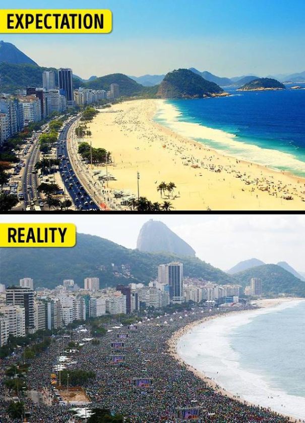15 Photos Showing The Expectation X Reality When Traveling