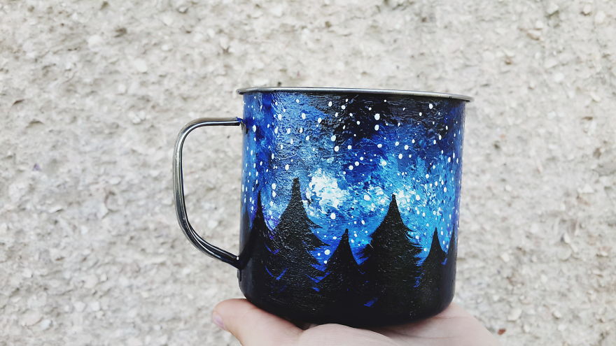 These Magical Hand Painted Mugs Will Decorate Your Camping Trip Wherever You Go