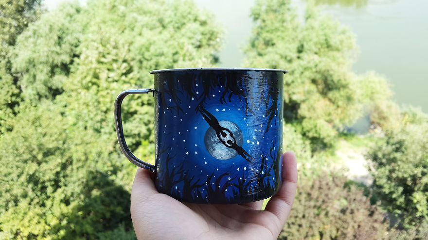 These Magical Hand Painted Mugs Will Decorate Your Camping Trip Wherever You Go