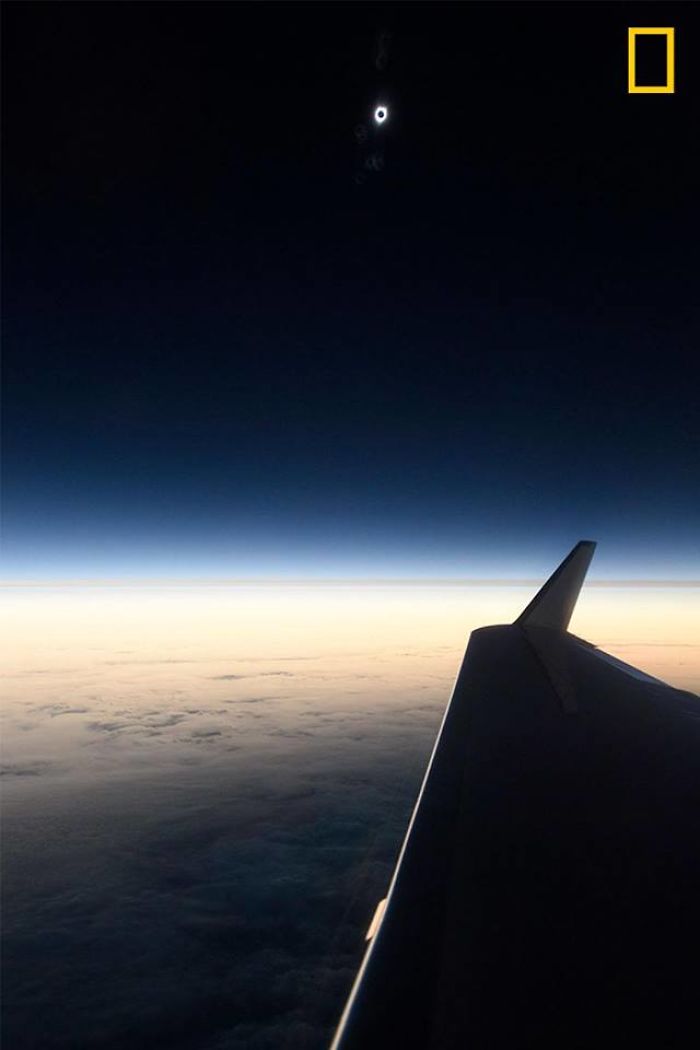 View From A Plane Over The Pacific Ocean