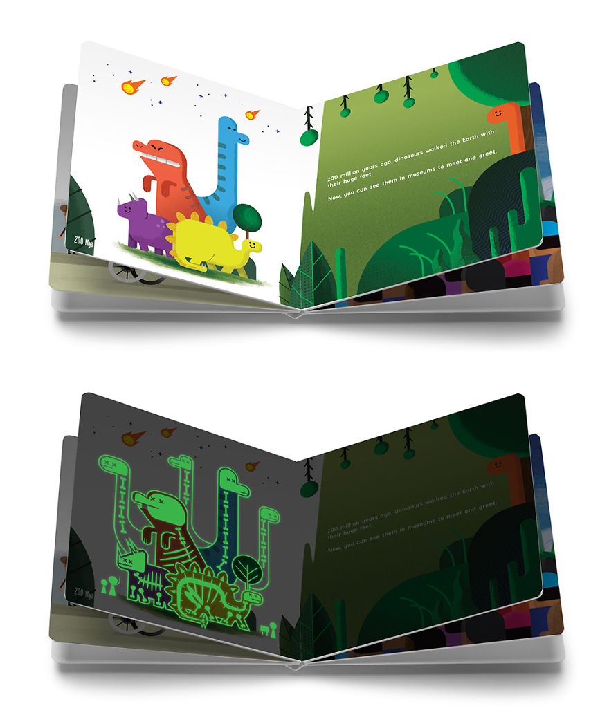 A Fun History Book For Kids That Uses Glow-In-The-Dark Inks To Teach Children About Important Things!