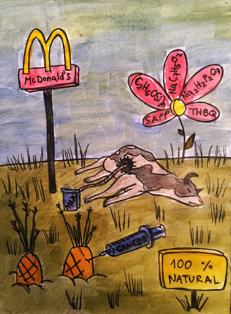 Artist Creates Disturbing Illustrations About Modern Society And Lies We Hear Everyday. They Openly Criticize The Modern Life, Society, Politics, Education, Food Industry, Big Corporations, Mass Media… Artist Creates Disturbing Illustrations About Modern Society And Lies We Hear Everyday. They Openly Criticize The Modern Life, Society, Politics, Education, Food Industry, Big Corporations, Mass Media…