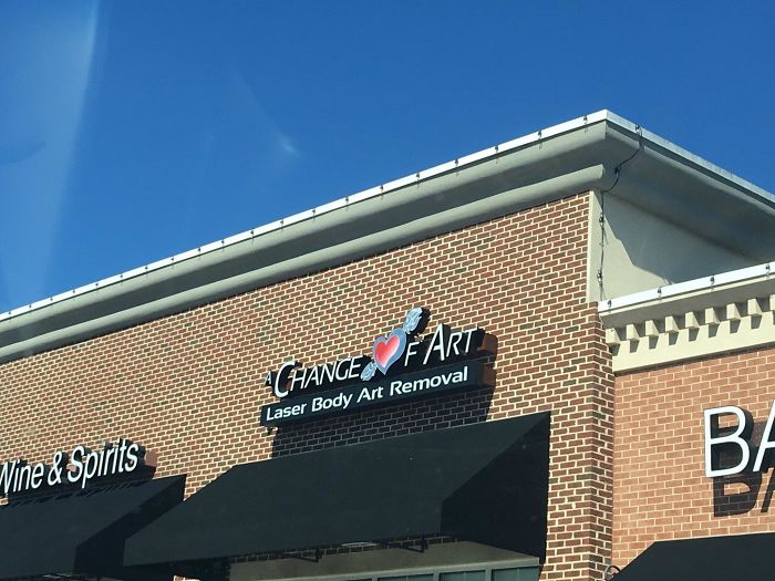 This Tattoo Removal Shop Looks Like It Says "Change Fart"