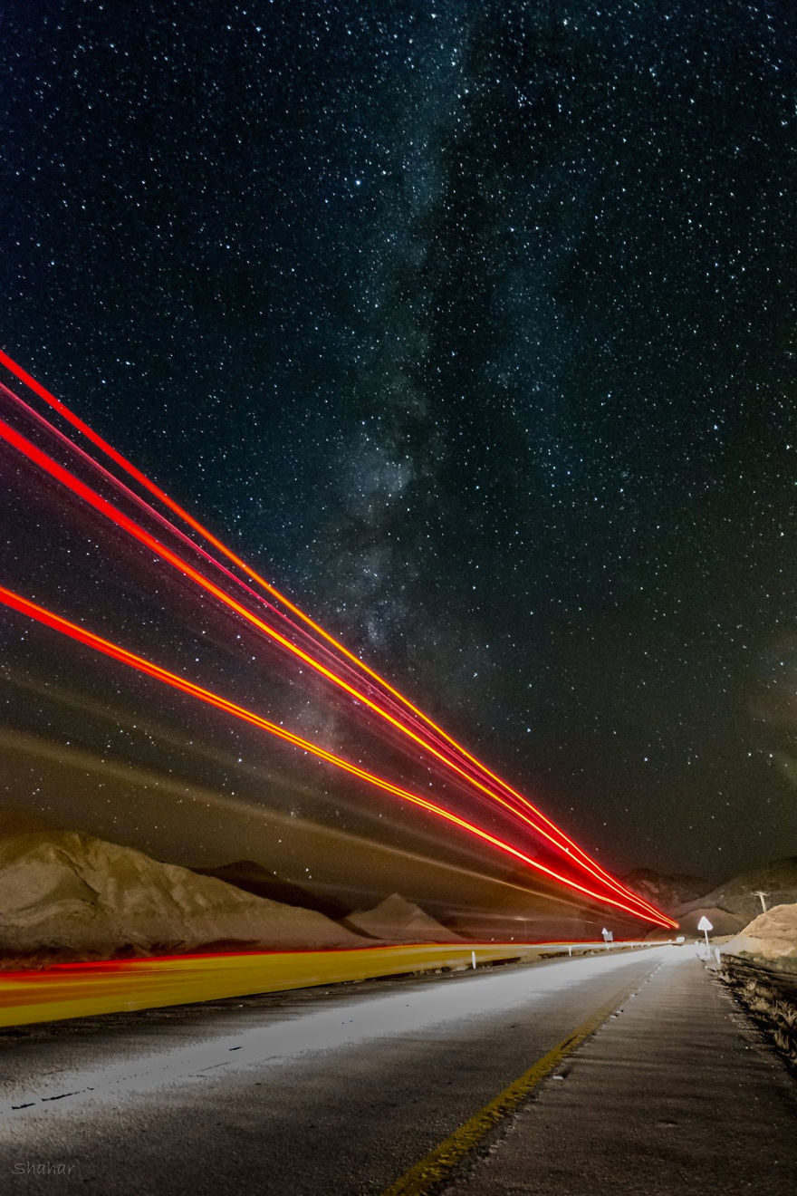 A Truck Passed In Front Of The Camera During A Long Exposure Shot