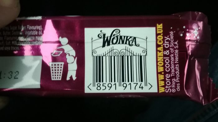 The Wonka Bar's Barcode Is The Front Entrance To The Wonka Factory