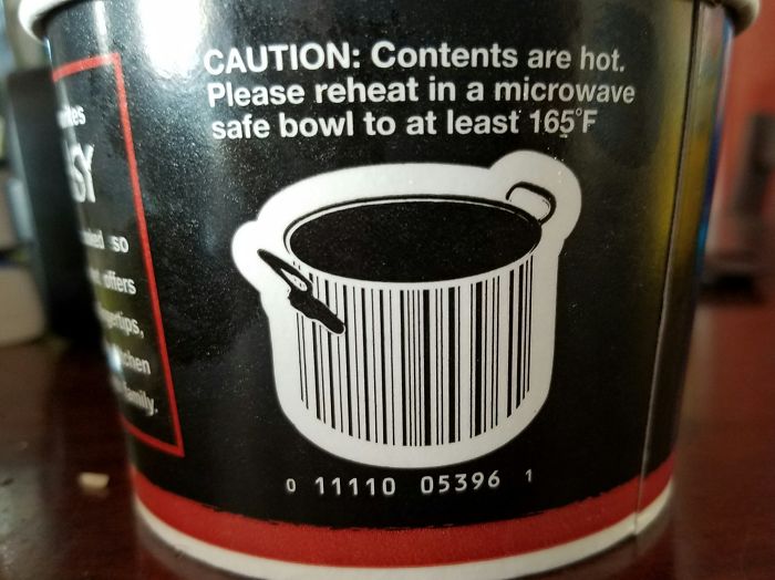 The Barcode On This Cup Of Soup Is A Pot Of Soup