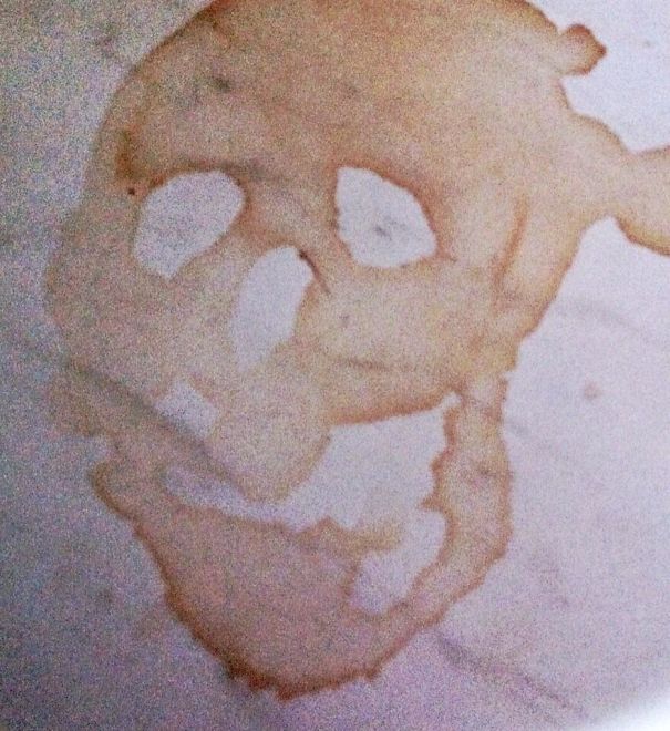 My Coffee Left A Stain That Looks Like A Skull