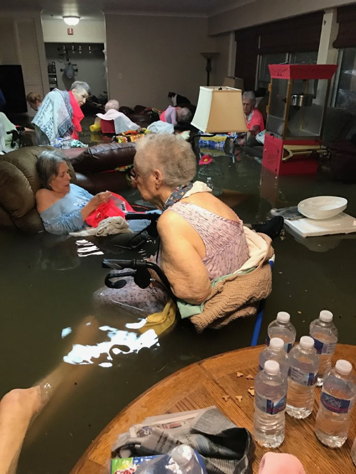 Seniors In La Vita Bella Nursing Home In Dickinson Texas Waiting To Be Rescued