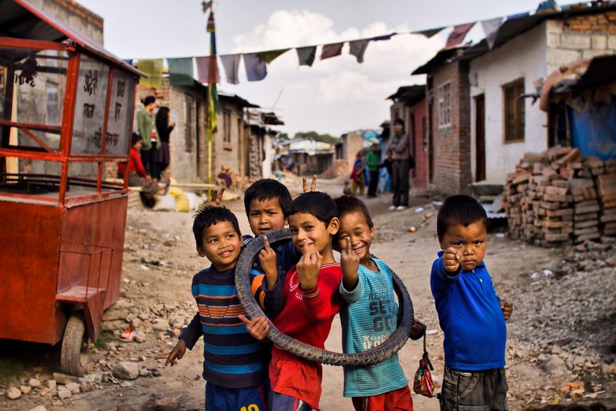 Imaginary Kids From Thapathali Slum, Kathmandu, Nepal