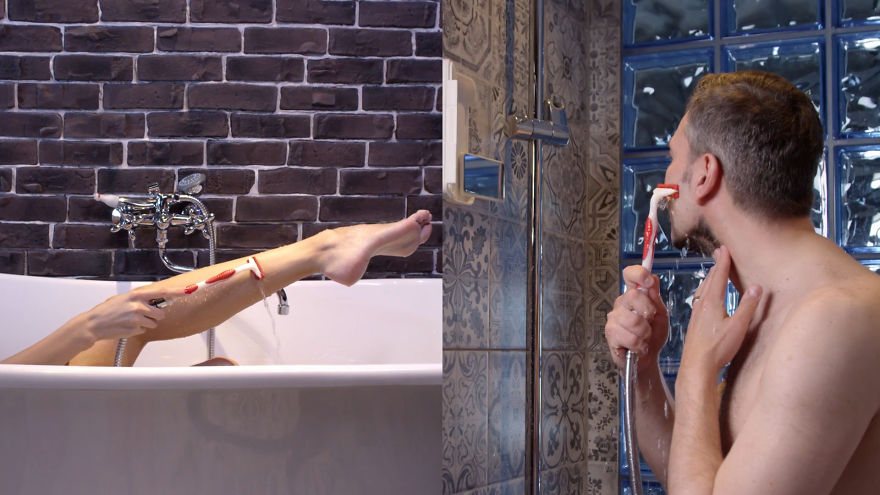 Ingenious Foam-Free Shaving Razor Ingenious Foam-Free Shaving Razor