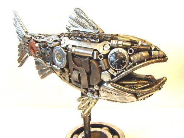 I Create Unique Sculptures From Various Metal Items