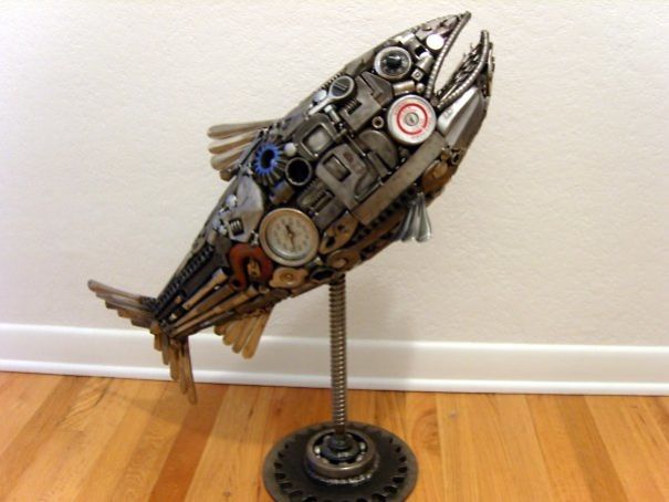 I Create Unique Sculptures From Various Metal Items