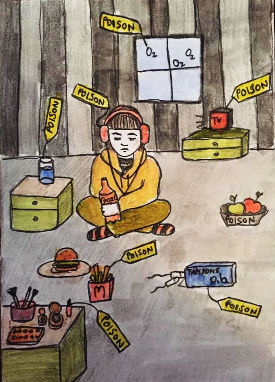 Artist Creates Disturbing Illustrations About Modern Society And Lies We Hear Everyday. They Openly Criticize The Modern Life, Society, Politics, Education, Food Industry, Big Corporations, Mass Media… Artist Creates Disturbing Illustrations About Modern Society And Lies We Hear Everyday. They Openly Criticize The Modern Life, Society, Politics, Education, Food Industry, Big Corporations, Mass Media…