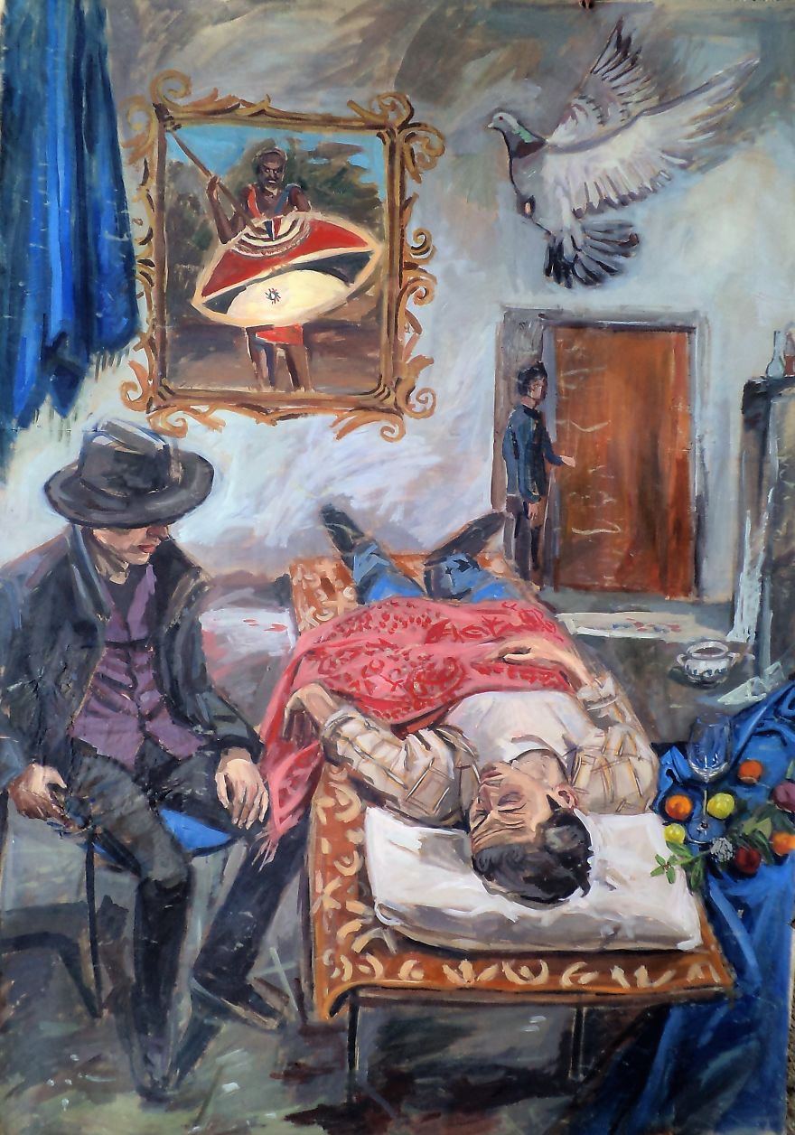 Amazing Paintings. Real People Painted In An Unusual Atmosphere..