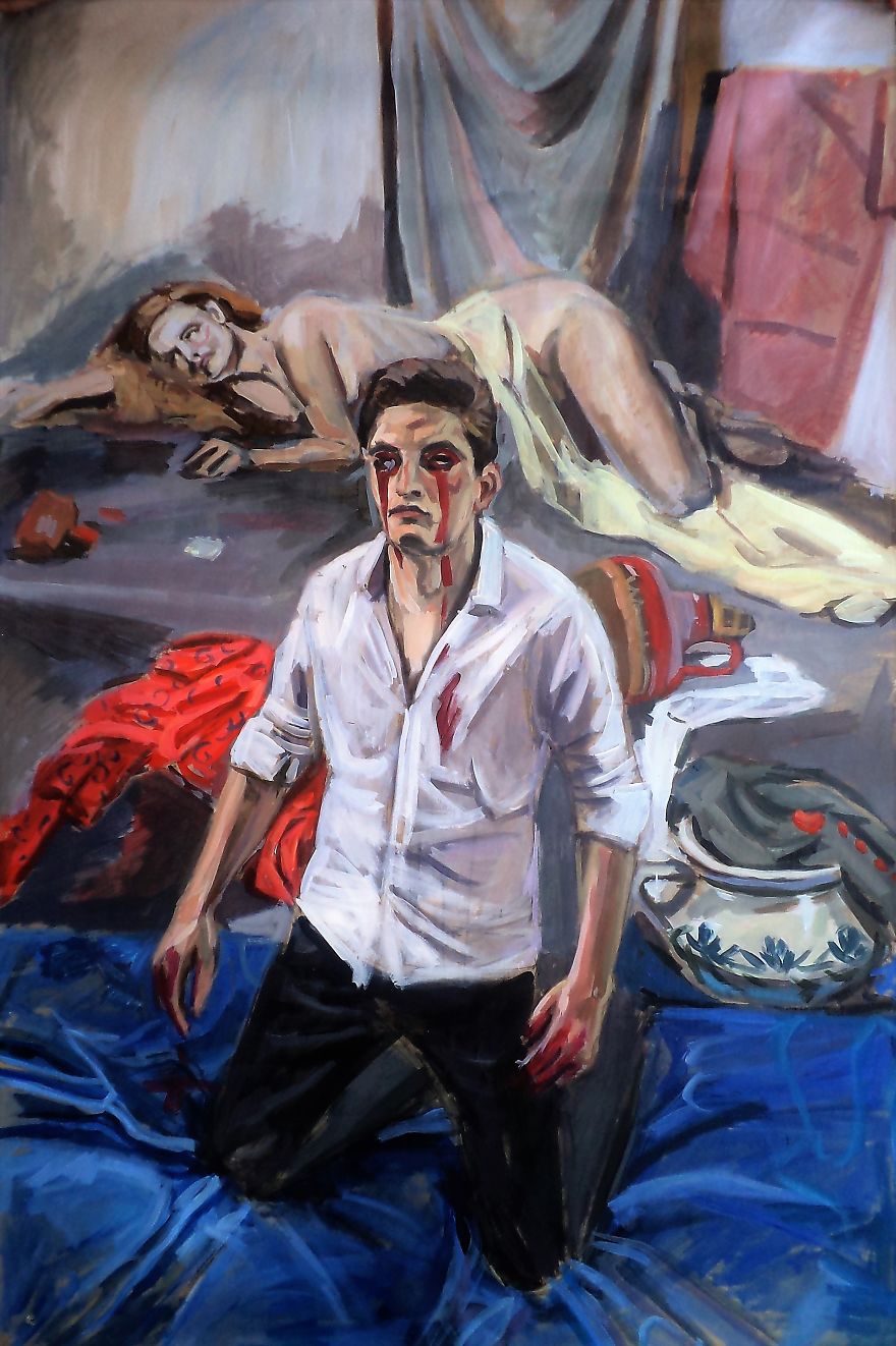 Amazing Paintings. Real People Painted In An Unusual Atmosphere..
