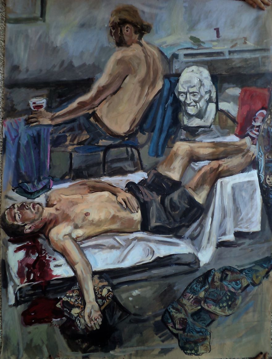 Amazing Paintings. Real People Painted In An Unusual Atmosphere..