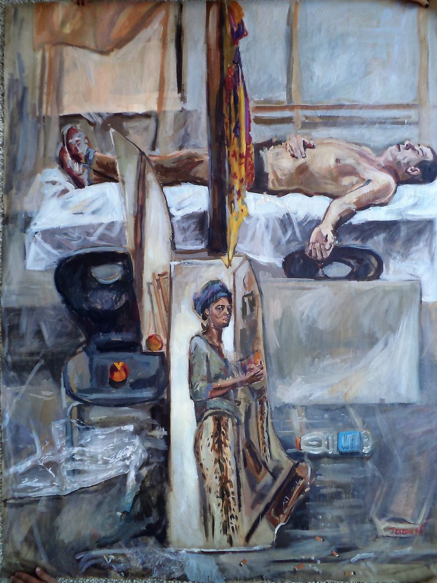 Amazing Paintings. Real People Painted In An Unusual Atmosphere..