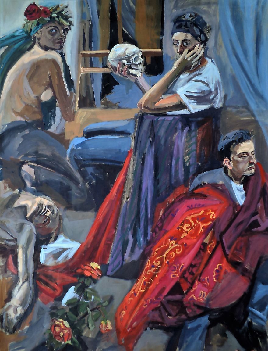 Amazing Paintings. Real People Painted In An Unusual Atmosphere..