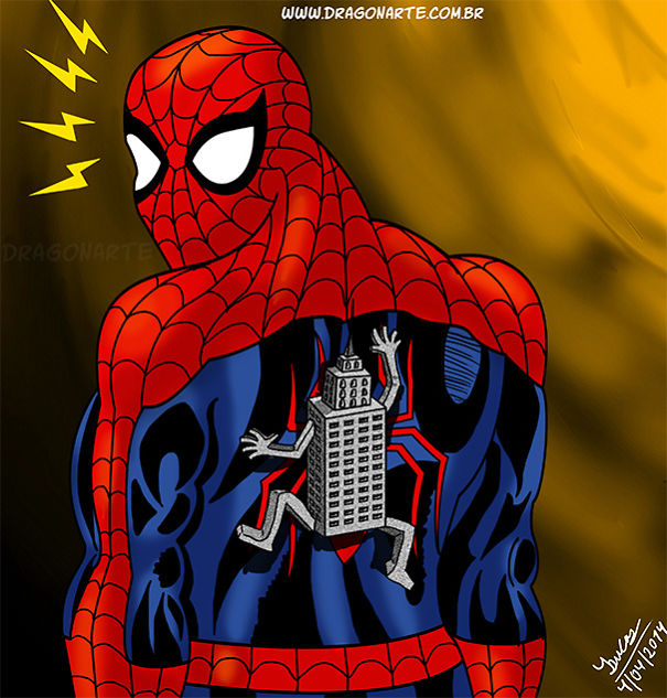 Artist Shows Super Heroes In Atypical Situations And The Result Is Hilarious