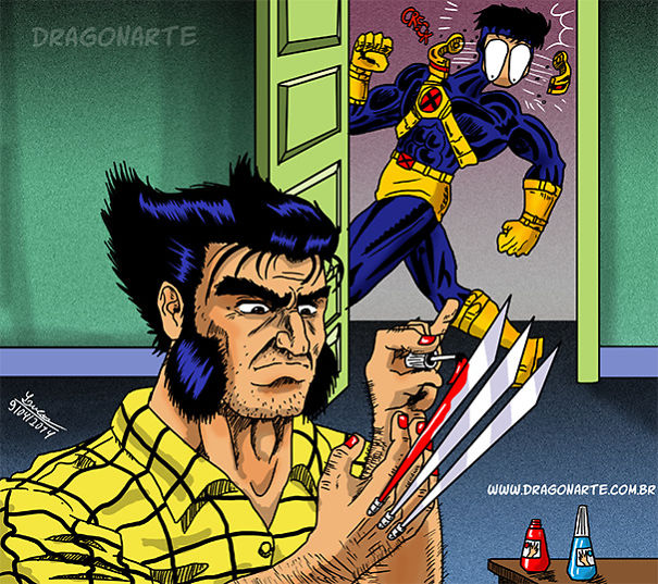 Artist Shows Super Heroes In Atypical Situations And The Result Is Hilarious
