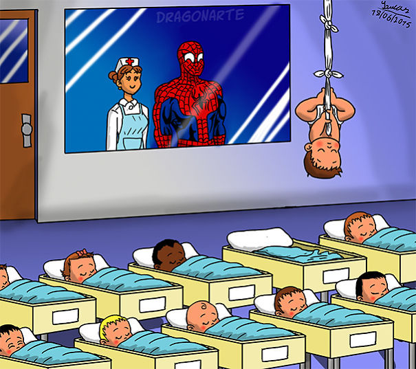 Artist Shows Super Heroes In Atypical Situations And The Result Is Hilarious