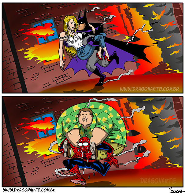 Artist Shows Super Heroes In Atypical Situations And The Result Is Hilarious