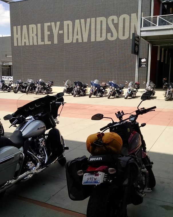 At The Harley-Davidson Museum With My Ducati
