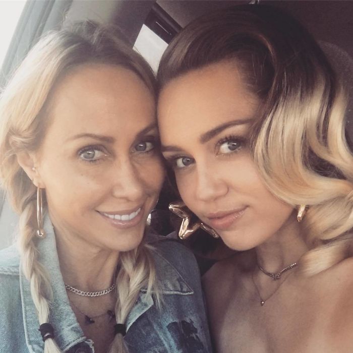 Miley Cyrus With Her Mother Tish (50)