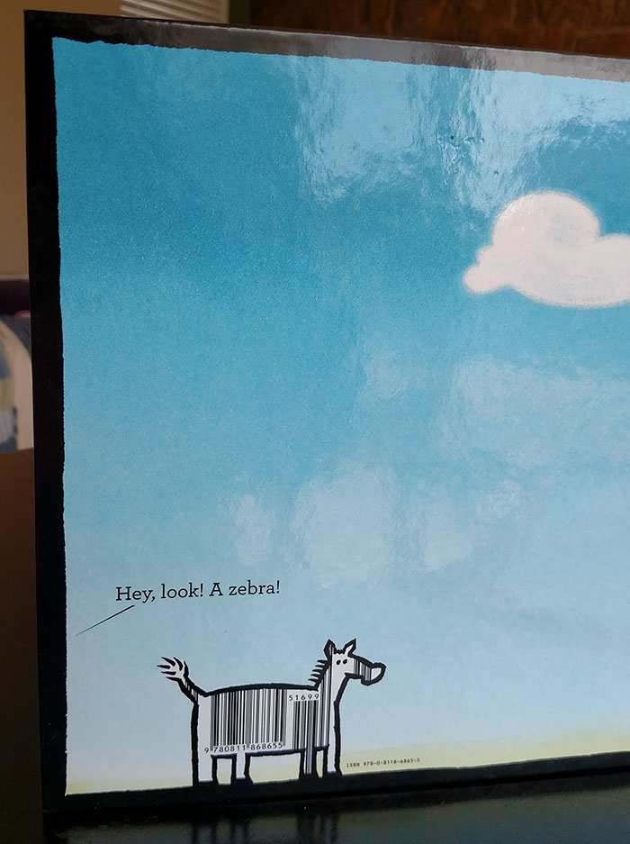 A Zebra Barcode On My Daughter's Book