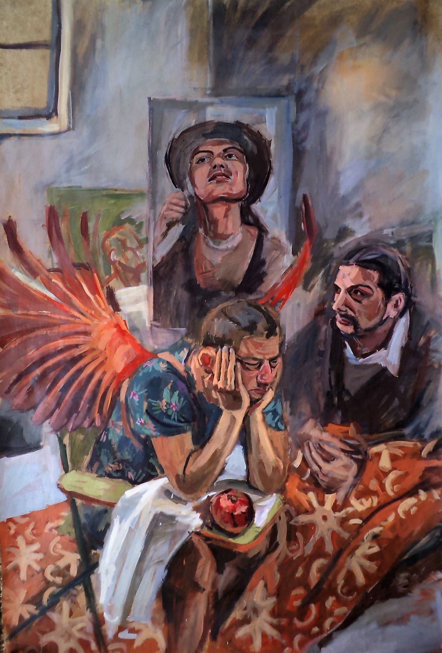 Amazing Paintings. Real People Painted In An Unusual Atmosphere..