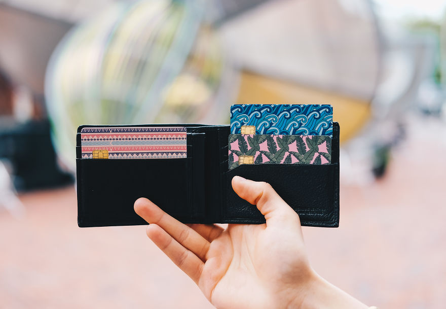 I Created Stick-On Covers For Bank Cards With Artwork From Homeless Youth