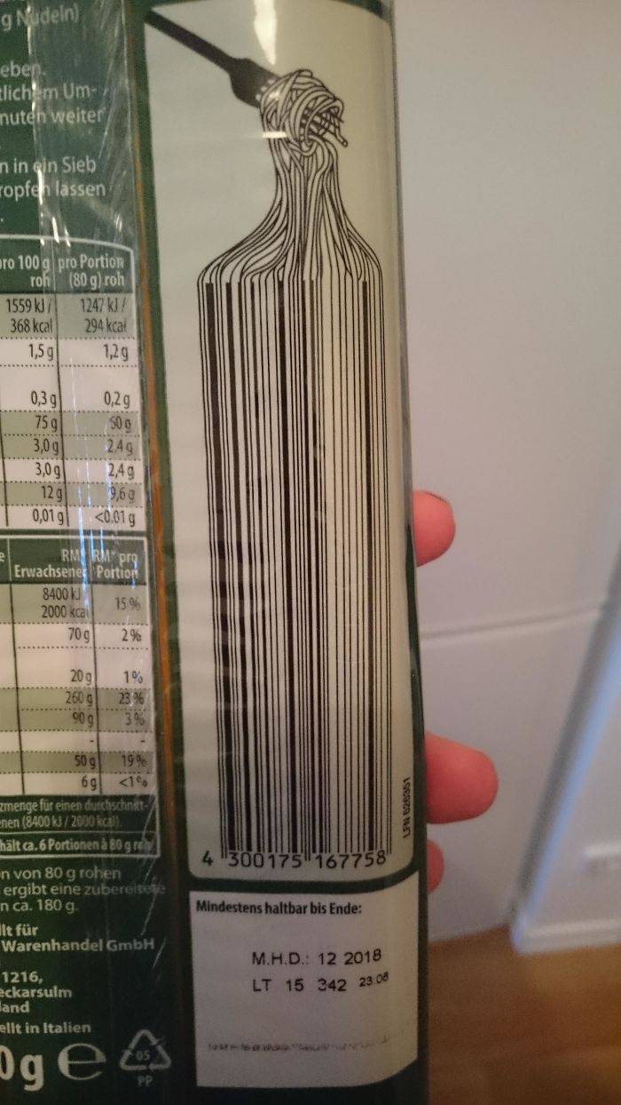 These Spaghetti Have A Pretty Clever Barcode