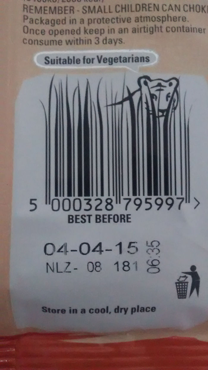 The Barcode On My Bag Of Crisps Is A Tiger In Long Grass