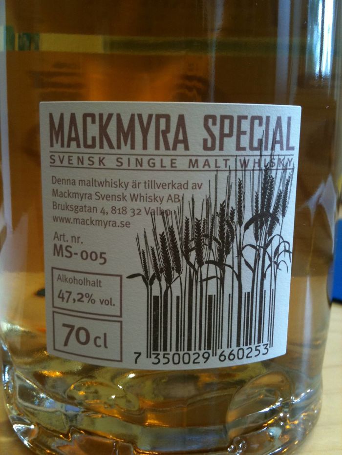 Awesome Barcode Design On My New Bottle Of Swedish Whisky