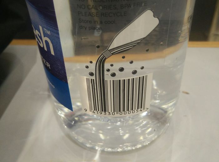 This Bar Code Is Poured Or Of A Bottle