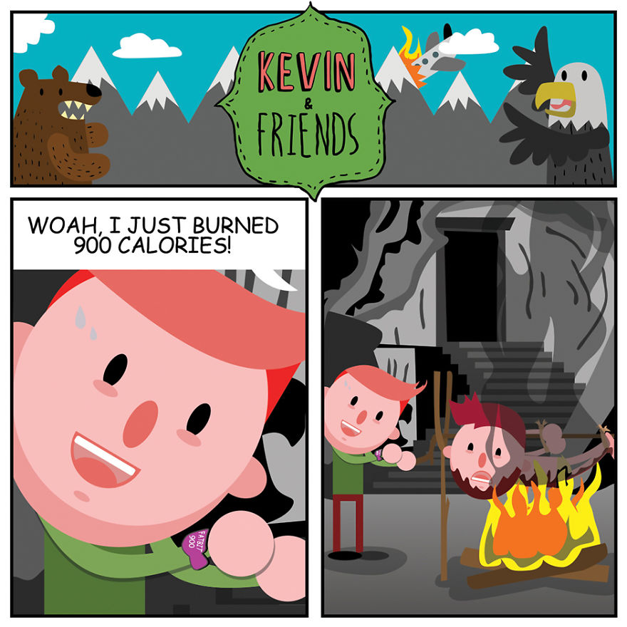 Artist Creates Dark Comics About A Horrible Optimist Kevin (5+ New Pics)